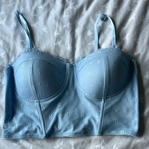 Blue Bustier Top